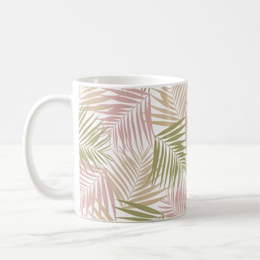 熱帯レトロ#8(ビーチビーブ)#palms #decor コーヒーマグカップ (左)