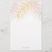 熱帯ロモダンステパーム離れカスタマイズ可能 便箋 (正面)