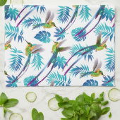 熱帯ロングテールハミングバード キッチンタオル (折り畳み)