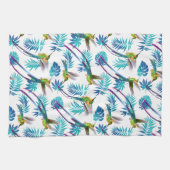 熱帯ロングテールハミングバード キッチンタオル (横)