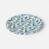 熱帯ロングテールハミングバード ペーパープレート (アングル)