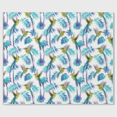 熱帯ロングテールハミングバード ラッピングペーパー (フラット)