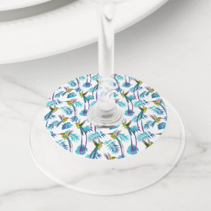 熱帯ロングテールハミングバード ワイングラスタグ