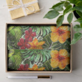 熱帯ヴィンテージのエキゾチックなジャングルの花の花 薄葉紙 (ギフト)