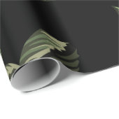 熱帯ヴィンテージの夜型クレーンの鳥、ヤシの木、バン ラッピングペーパー (ロールコーナー)