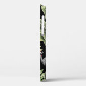 熱帯ヴィンテージの夜型クレーンの鳥、ヤシの木、バン Case-Mate iPhoneケース (裏面 / 左)