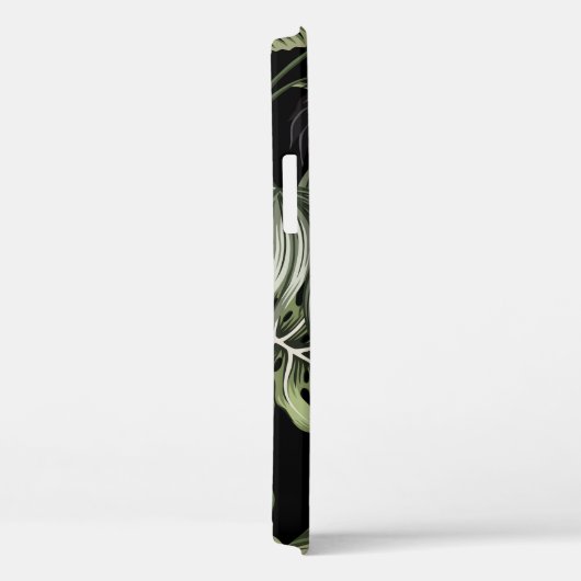 熱帯ヴィンテージの夜型クレーンの鳥、ヤシの木、バン Case-Mate iPhoneケース (裏面 / 右)