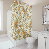熱帯ヴィンテージの鳥のフルーツガーデンチノワズリー シャワーカーテン (インサイチュ)