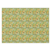 熱帯ヴィンテージの鳥ジャングルパラダイスイエロー テーブルクロス (正面(横))