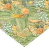 熱帯ヴィンテージの鳥ジャングルパラダイスイエロー テーブルクロス (アングル)