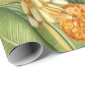 熱帯ヴィンテージの鳥ジャングルパラダイスイエロー ラッピングペーパー (ロールコーナー)