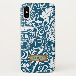 熱帯ヴィンテージハワイアンティキサーファー iPhone X ケース