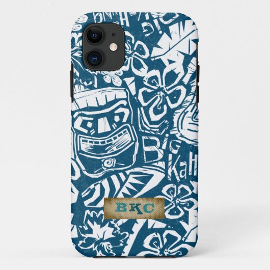 熱帯ヴィンテージハワイアンティキサーファー Case-Mate iPhoneケース (裏面)
