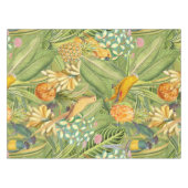 熱帯ヴィンテージバードインジャングルパラダイスイエロー テーブルクロス (正面(横))