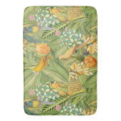 熱帯ヴィンテージバードインジャングルパラダイスイエロー バスマット (正面縦)