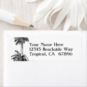 熱帯ヴィンテージビーチカスタム差出人住所ラベル ラベル (インサイチュ)
