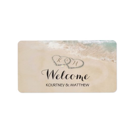 熱帯ヴィンテージビーチハートイン砂 ラベル (正面)