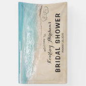 熱帯ヴィンテージビーチハートショアブライダルシャワー 横断幕 (縦)