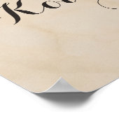 熱帯ヴィンテージビーチハートショア結婚ーズ・ウェルカム ポスター (角)