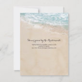 熱帯ヴィンテージビーチハートブライダルシャワー 招待状 (裏面)