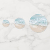 熱帯ヴィンテージビーチハート結婚ショア コンフェッティ (裏面)