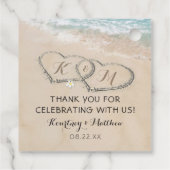 熱帯ヴィンテージビーチハート結婚ショア フェイバータグ (裏面)