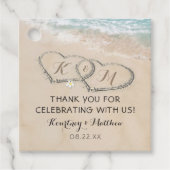 熱帯ヴィンテージビーチハート結婚ショア フェイバータグ (正面)