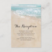 熱帯ヴィンテージビーチハート結婚披露宴 エンクロージャーカード (正面)