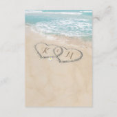 熱帯ヴィンテージビーチハート結婚披露宴 エンクロージャーカード (裏面)