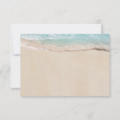 熱帯ヴィンテージビーチ結婚ハートのメニューRSVP 出欠カード (裏面)