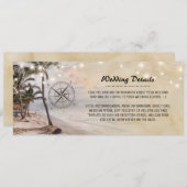 熱帯ヴィンテージビーチ結婚式詳細情報 招待状 (正面/裏面)