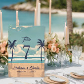 熱帯ヴィンテージビーチ結婚式 テーブルナンバー