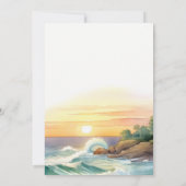 熱帯ヴィンテージビーチ行先結婚式 招待状 (裏面)