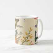 熱帯ヴィンテージフローラタペストリー コーヒーマグカップ (正面右)