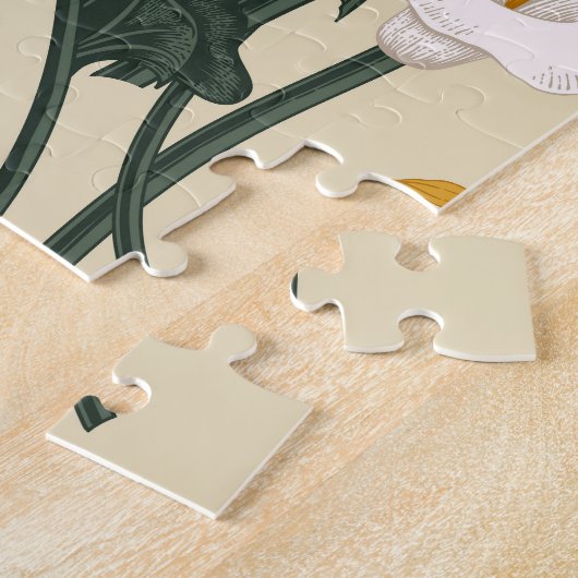 熱帯ヴィンテージフローラタペストリー ジグソーパズル (側面)