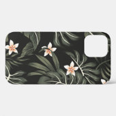 熱帯ヴィンテージプルメリアの花、ストレリツィア、ヤシ Case-Mate iPhoneケース (裏面 (横))