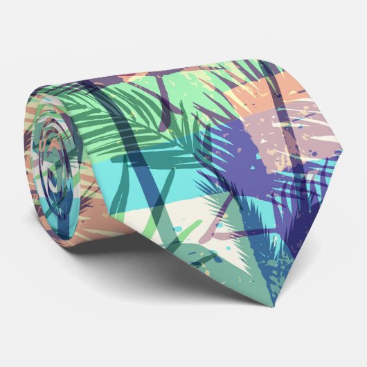 熱帯ヴィンテージヤシの木 ネクタイ (ロール)