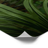 熱帯ヴィンテージ植物園イラストレーション ポスター (角)