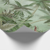 熱帯ヴィンテージ植物園イラストレーション ラッピングペーパー (角)