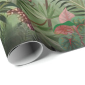 熱帯ヴィンテージ植物園イラストレーション ラッピングペーパー (ロールコーナー)