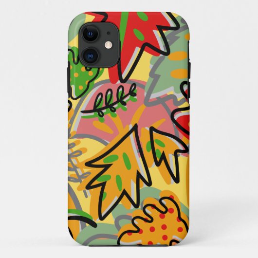 熱帯ヴィンテージ葉黄ガーリー緑 Case-Mate iPhoneケース (裏面)