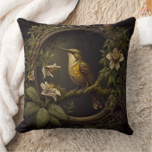 熱帯ヴィンテージ鳥とフローラクッション枕 クッション (ブランケット)