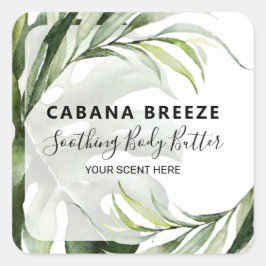 熱帯主題製品ラベル スクエアシール