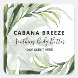 熱帯主題製品ラベル スクエアシール