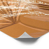 熱帯乾燥のヤシ:水色のボホ。 ポスター (角)