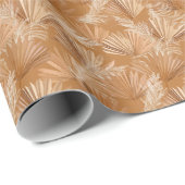 熱帯乾燥のヤシ:水色のボホ。 ラッピングペーパー (ロールコーナー)