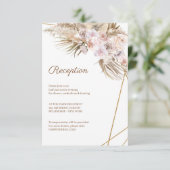 熱帯乾燥パンパスグラスドライパームほこりっぽいバラ エンクロージャーカード (スタンド正面)