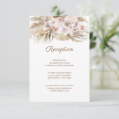 熱帯乾燥パンパスグラスドライパームほこりっぽいバラ エンクロージャーカード (スタンド正面)