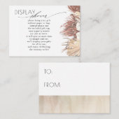 熱帯乾燥パームディスプレイベビーシャワー要求 名刺 (正面/裏面)