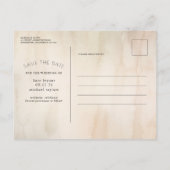 熱帯乾燥ヤシの葉の日付写真を保存 案内ポストカード (裏面)